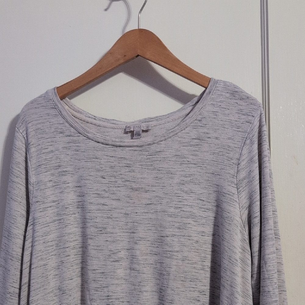 Elegant Heather Gray Long Sleeve Top
